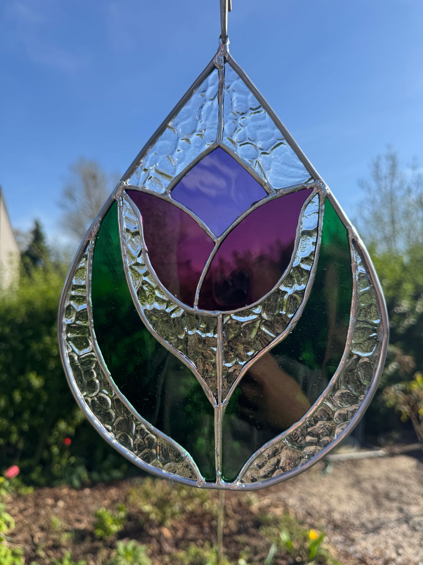 Glashanger druppel met tulp