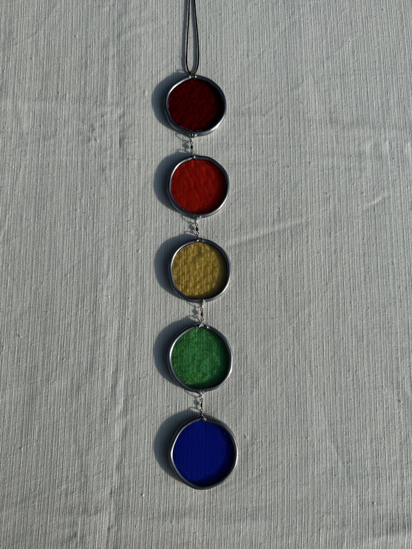 Zonnevanger glas in lood - regenboog