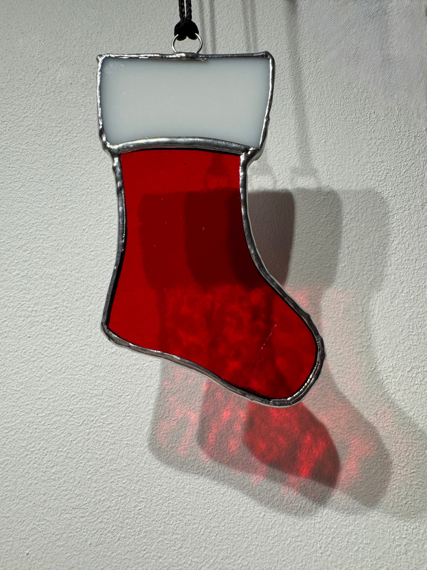 Kerstsok glas decoratie