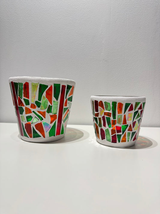 Set theelichtjes houders-glas mozaïek