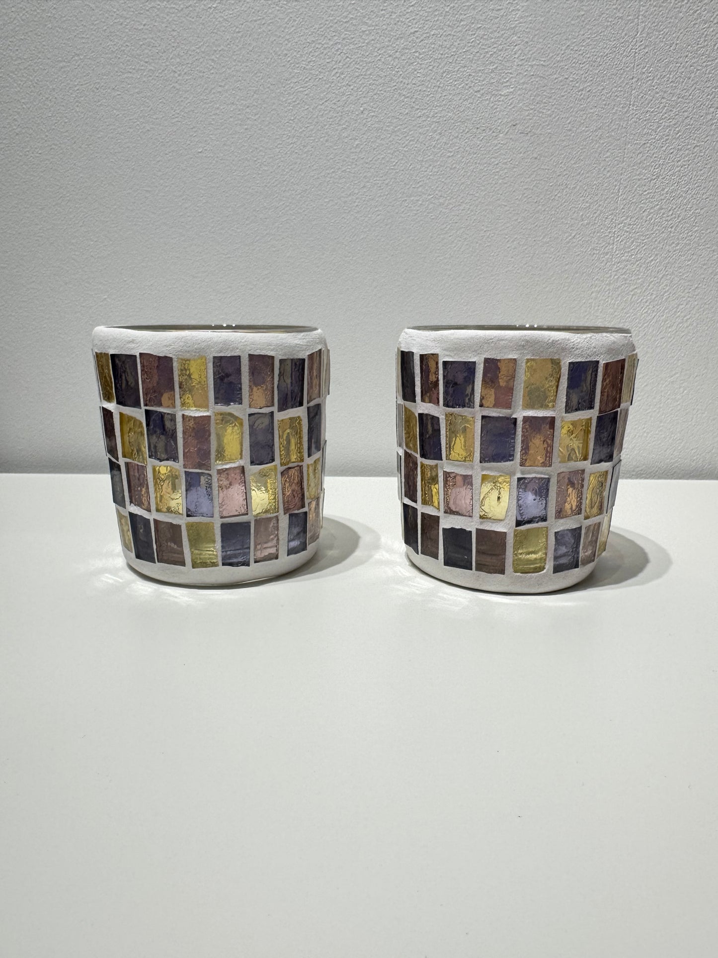 Theelichtjes houders- glas mozaïek