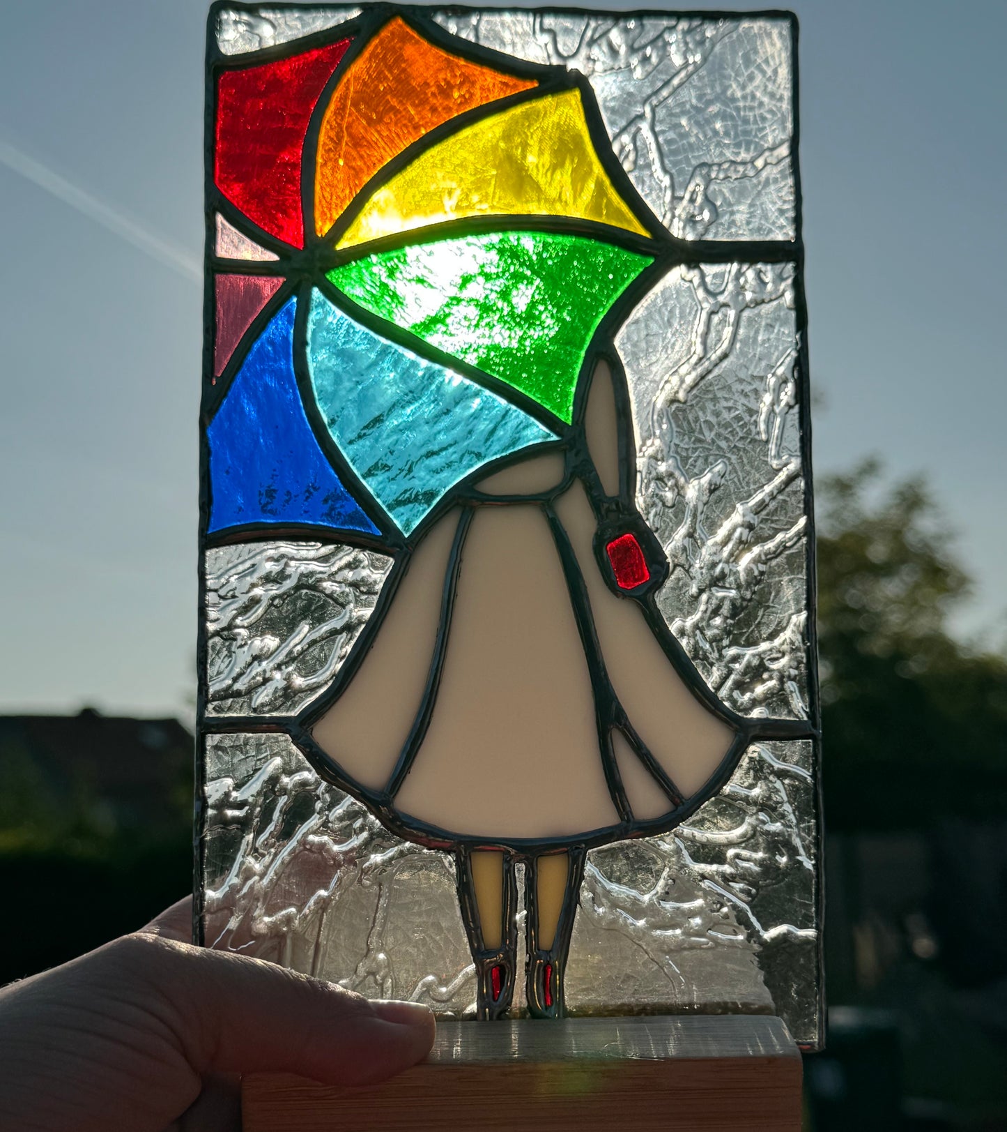 Kaarsenhouder - Meisje met paraplu