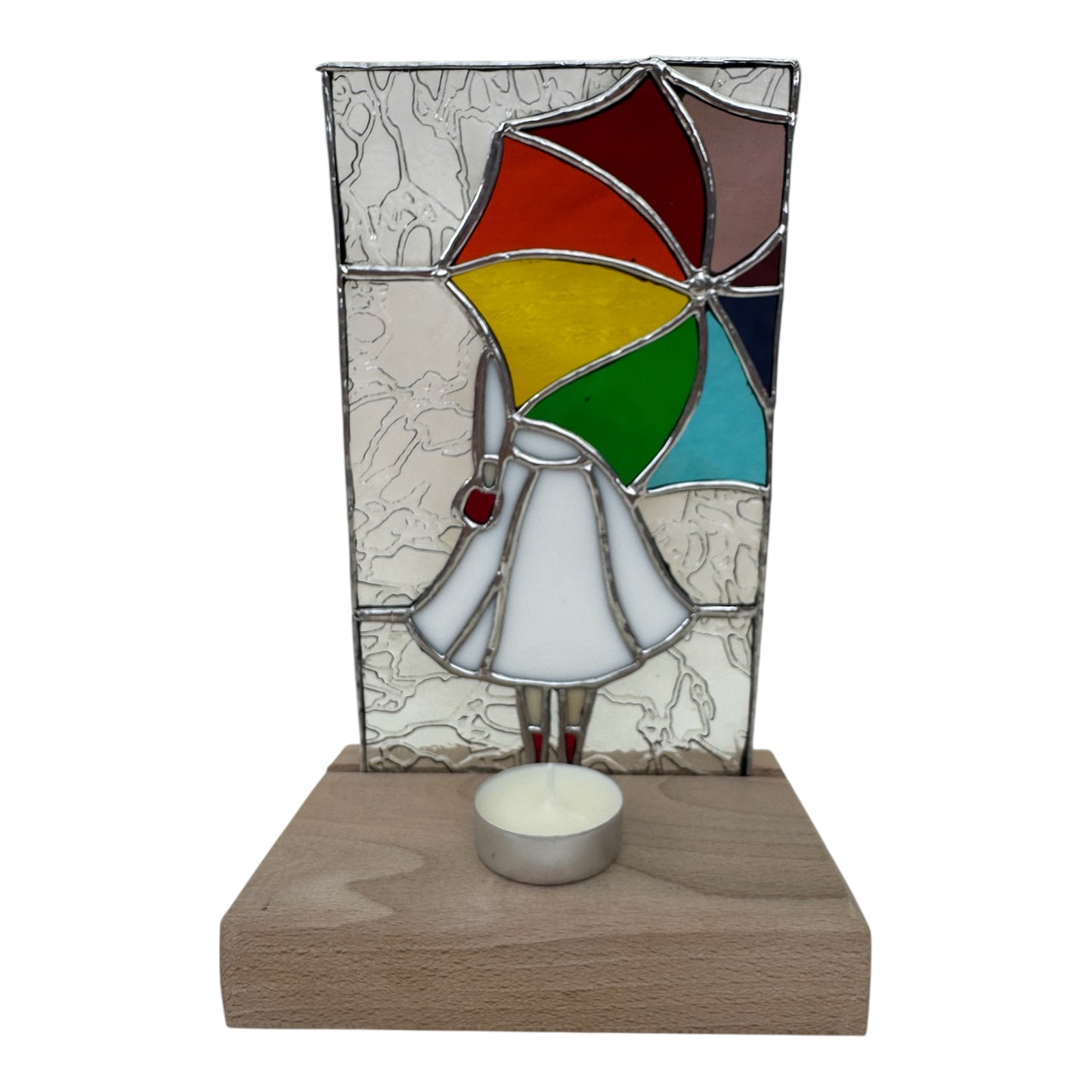 Kaarsenhouder - Meisje met paraplu