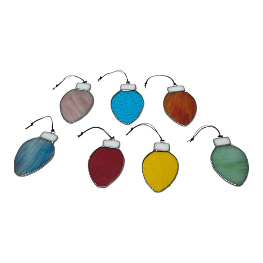 Kerst licht glas decoratie- groot (verschillende kleuren)