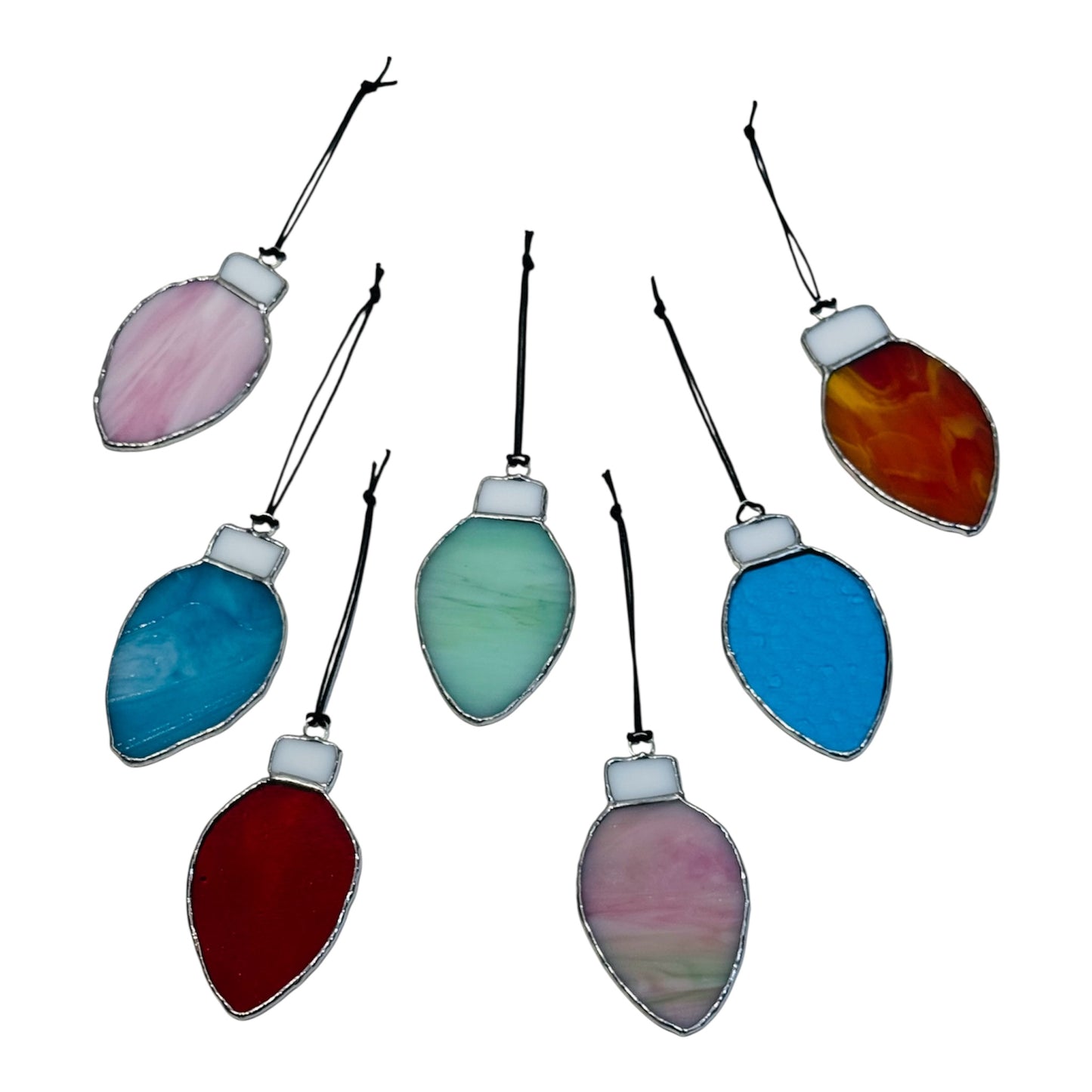 Kerst licht glas decoratie- klein (verschillende kleuren)