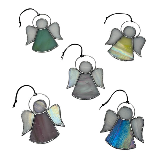 Engeltje glas decoratie - (verschillende kleuren)